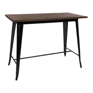 tolix tapas table with black frame legs