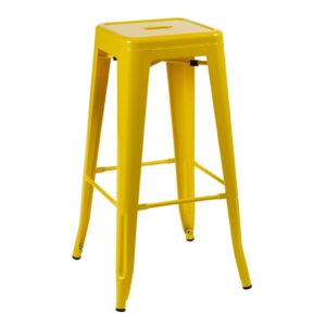 tolix bar stool hire yellow