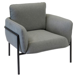 brooklyn single office lounge chair hire in grey fabric