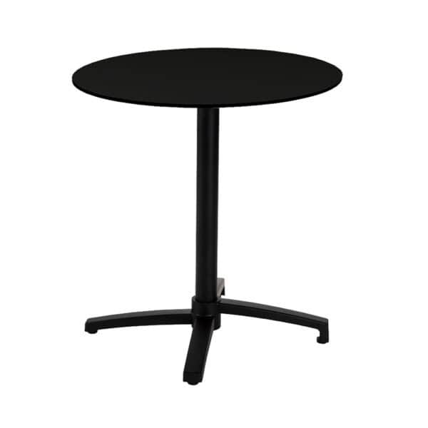 black cafe table hire square top